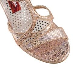 GAIA RAME PITONCINO CANGIANTE Heel 9 cm BOOKING SHOES