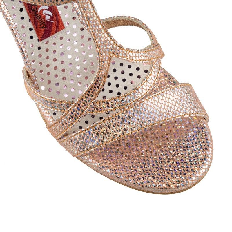 GAIA RAME PITONCINO CANGIANTE Heel 9 cm BOOKING SHOES