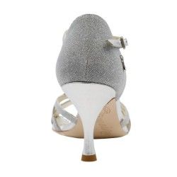 SOFIA ARGENTO TESSUTO Tacco 7 cm SCARPE IN PRENOTAZIONE
