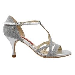 SOFIA ARGENTO TESSUTO Tacco 7 cm SCARPE IN PRENOTAZIONE