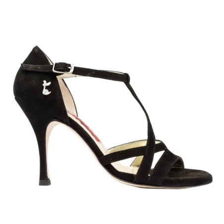 SOFIA NERO CAMOSCIO Heel 9 cm BOOKING SHOES