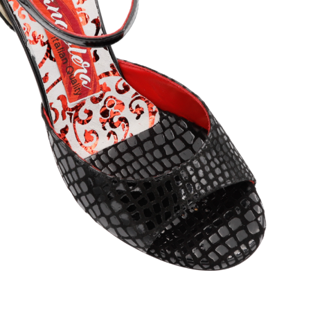 TILDE NERO PITONE Heel 7 cm BOOKING SHOES