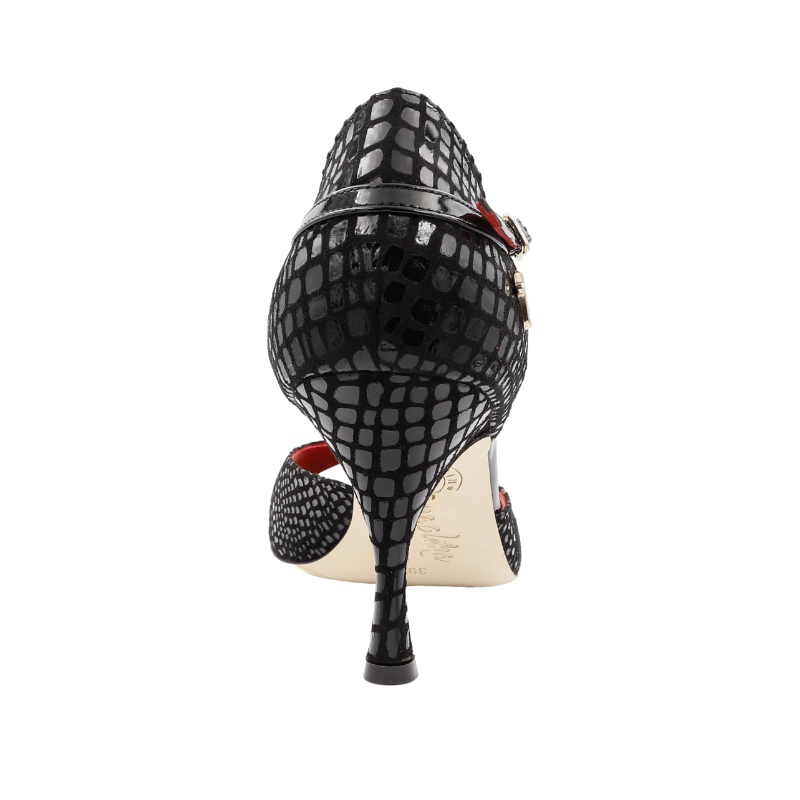 TILDE NERO PITONE Heel 7 cm BOOKING SHOES