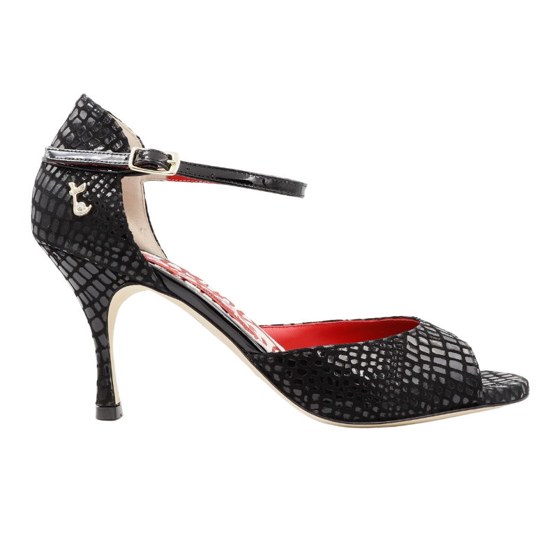 TILDE NERO PITONE Tacco 7 cm SCARPE IN PRENOTAZIONE