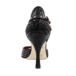 TILDE NERO PITONE Heel 9 cm BOOKING SHOES