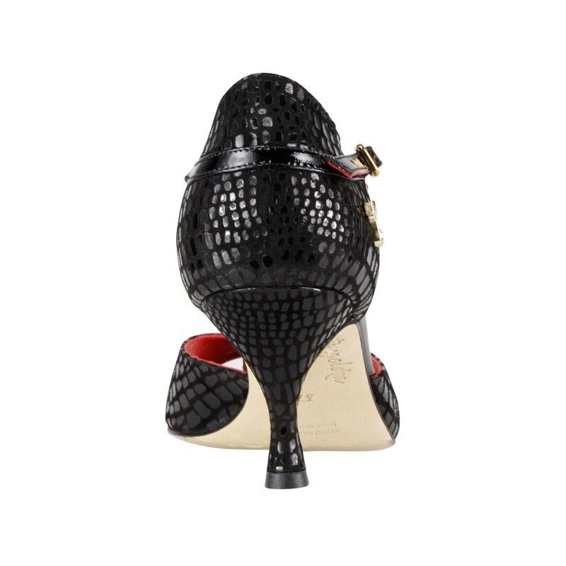 TILDE NERO PITONE Heel 6 cm BOOKING SHOES