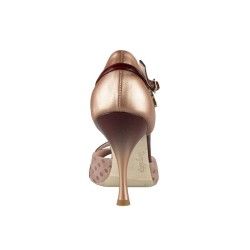 LOLA BEIGE POIS BORDEAUX Tacco 8 cm SCARPE IN PRENOTAZIONE