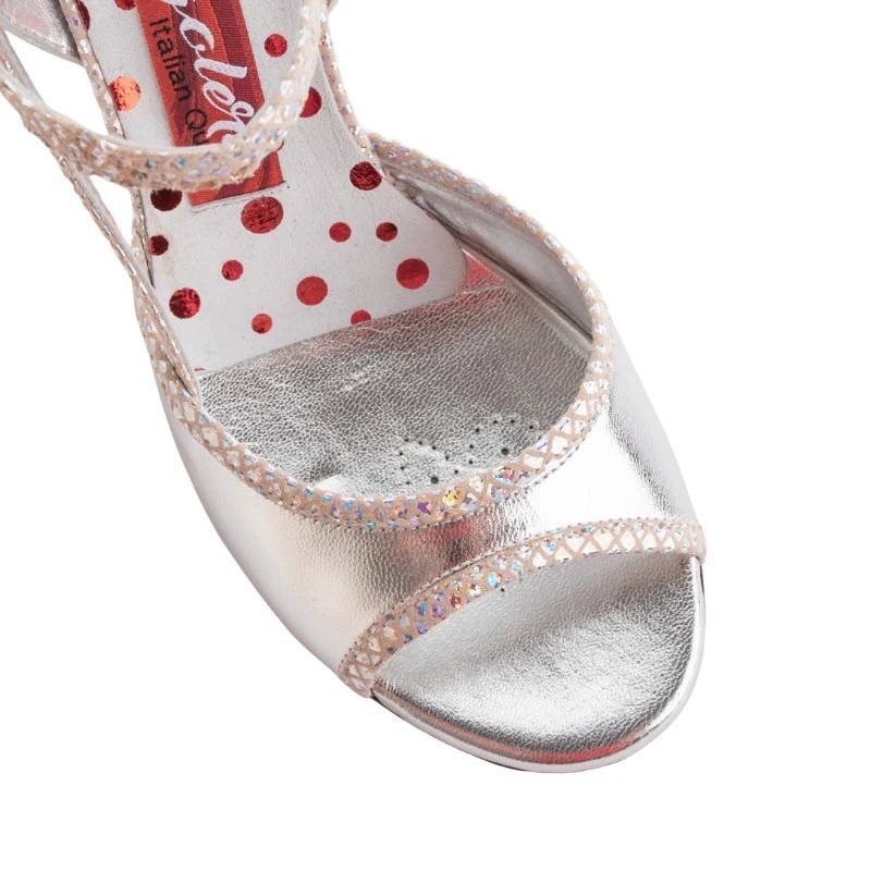 SARA ARGENTO LAMINATO Tacco 9 cm SCARPE IN PRENOTAZIONE