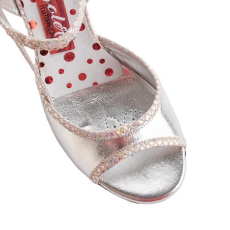 SARA ARGENTO LAMINATO Tacco 9 cm SCARPE IN PRENOTAZIONE