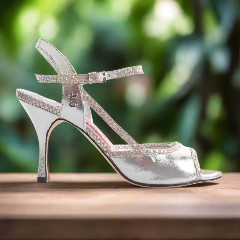 SARA ARGENTO LAMINATO Tacco 9 cm SCARPE IN PRENOTAZIONE