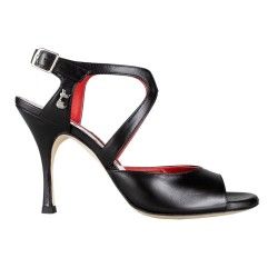 FLORA NERO Heel 9 cm BOOKING SHOES
