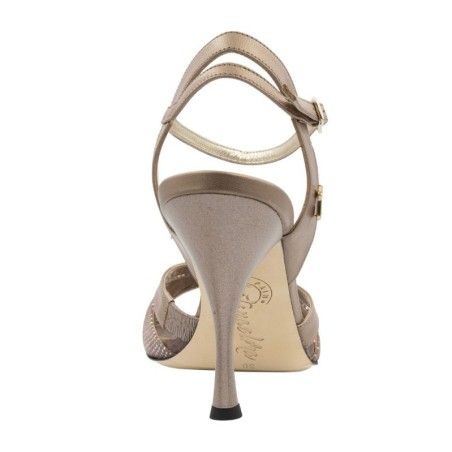 CHIARA BRONZO LAMAMINATO Heel 9 cm BOOKINGS SHOES