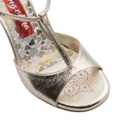 PERLA PLATINO PUNTA LARGA Heel 9 cm BOOKING SHOES