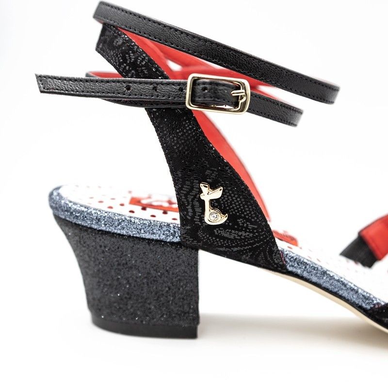 NOEMI NERO STAMPATO Heel 4 cm BOOKING SHOES