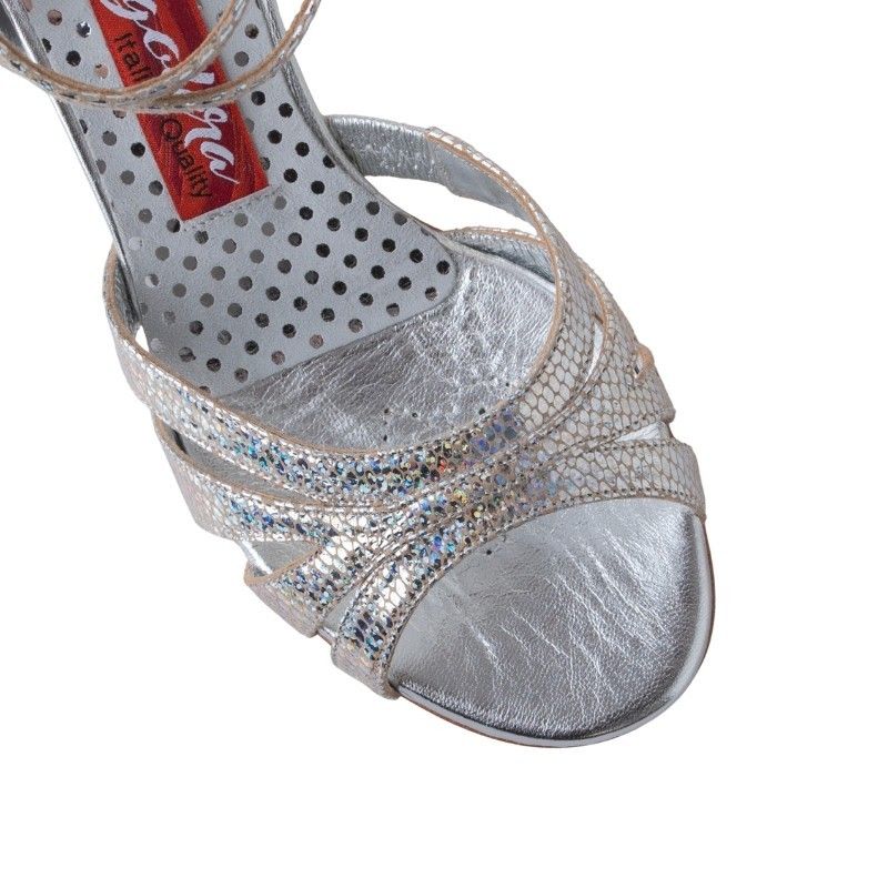 NOEMI ARGENTO PITONCINO Tacco 4 cm SCARPE IN PRENOTAZIONE