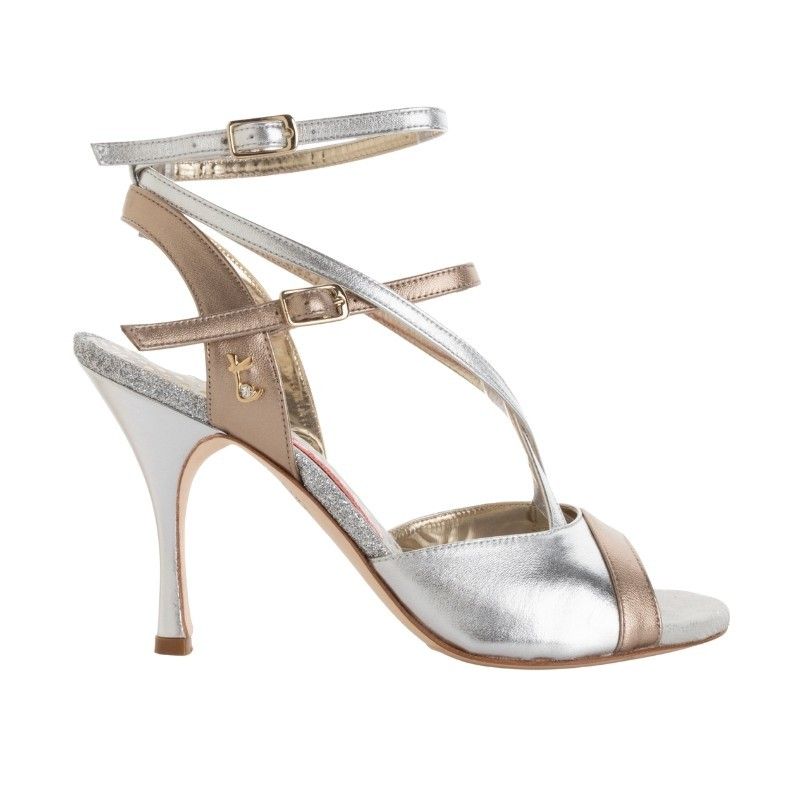 MIA ARGENTO LAMINATO Tacco 9 cm Tangolera 1 - WEAR & MORE 