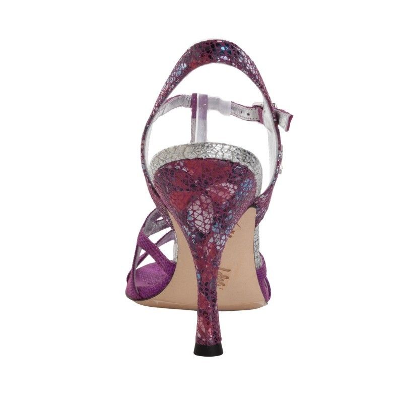 GAIA VIOLA STAMPA FIORI Heel 9 cm Tangolera 2 - WEAR & MORE 