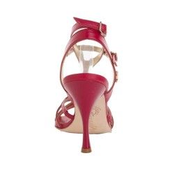 GIULIA AMARANTO SUOLA BUFALA Heel 8 cm Tangolera 2 - WEAR & MORE 