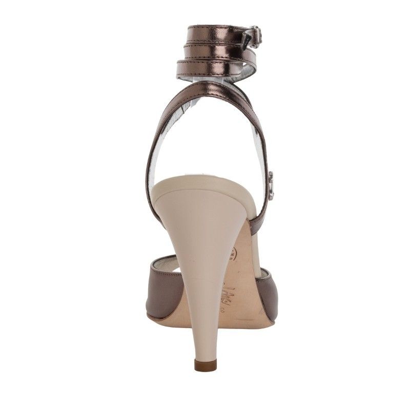 ROSSANA BRONZO LAMINATO CL Tacco 9 cm Tangolera 2 - WEAR & MORE 