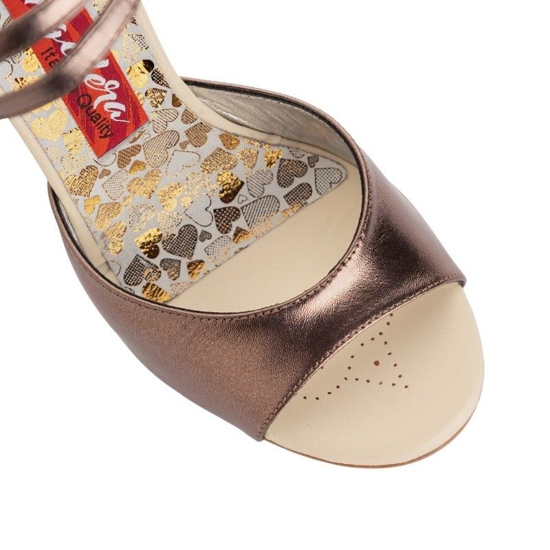 ROSSANA BRONZO LAMINATO CL Heel 9 cm Tangolera 3 - WEAR & MORE 