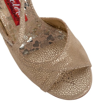 ELISA CAMOSCIO BEIGE PUNTINO Tacco 7 cm SCARPE IN PRENOTAZIONE