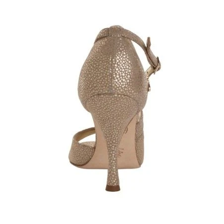 ELISA CAMOSCIO BEIGE PUNTINO Heel 9 cm BOOKING SHOES