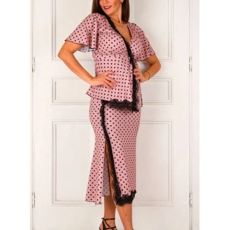 Completo Tubino Corolla Spacco Option 14 + Top Viky Lungo Option 10 RossaSpina 1 - WEAR & MORE 