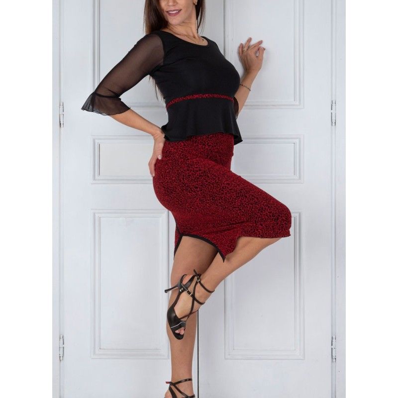 Completo Tubino Vita Alta Lurex Option 93 + Top Napoli New Option 290 RossaSpina 2 - WEAR & MORE 