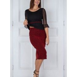 Completo Tubino Vita Alta Lurex Option 93 + Top Napoli New Option 290 RossaSpina 1 - WEAR & MORE 