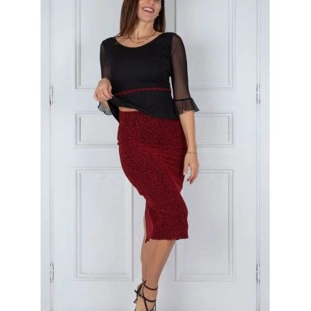 Set Skirt Tubino Vita Alta Lurex Option 93 + Top Napoli New