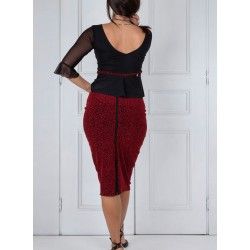 Set Skirt Tubino Vita Alta Lurex Option 93 + Top Napoli New