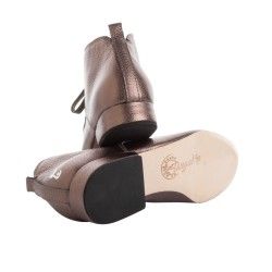 EVITA SCARPONCINO BRONZO Heel 2 cm Tangolera 2 - WEAR & MORE 