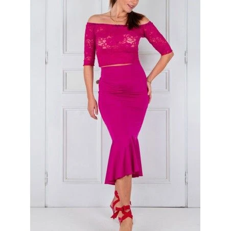 Completo Tubino Frou Frou Option 75 + Top Maglietta Pizzo Option 114 RossaSpina 1 - WEAR & MORE 