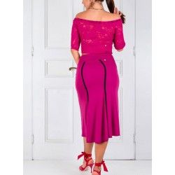 Completo Gonna Samba Option 36 + Top Maglietta Pizzo Option 114 RossaSpina 3 - WEAR & MORE 