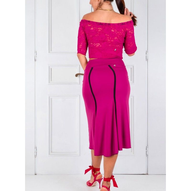 Completo Gonna Samba Option 36 + Top Maglietta Pizzo Option 114 RossaSpina 3 - WEAR & MORE 