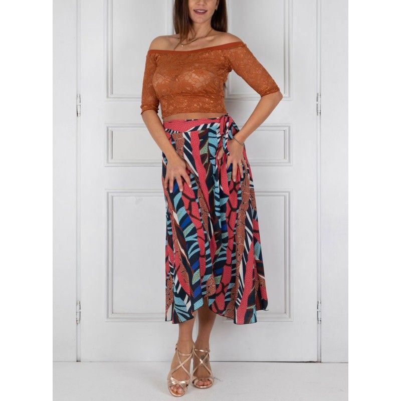 Set Skirt Pareo Pivot Option 40 + Top Maglietta Pizzo Option 117