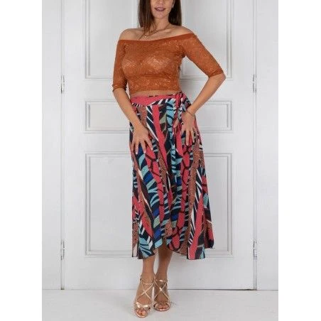Set Skirt Pareo Pivot Option 40 + Top Maglietta Pizzo Option 117