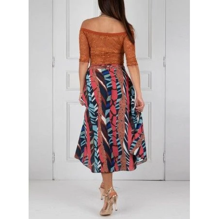 Set Skirt Pareo Pivot Option 40 + Top Maglietta Pizzo Option 117