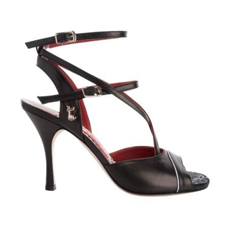 MIA NERO NAPPA Tacco 9 cm CAMPIONE Tangolera 1 WEAR & MORE