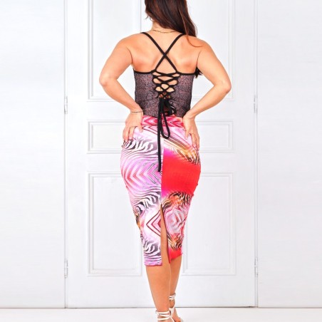 Completo Tubino Vita Alta Option 95 + Top Mon Amour Option 17 RossaSpina 2 - WEAR & MORE