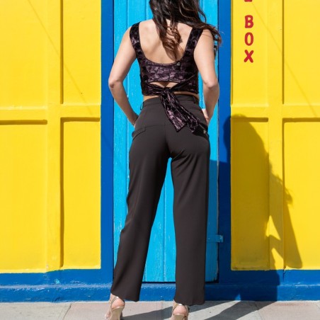 Set Trousers 010 Simona Brown Color Option 3 + Top Alba Option 7 RossaSpina 2 - WEAR & MORE