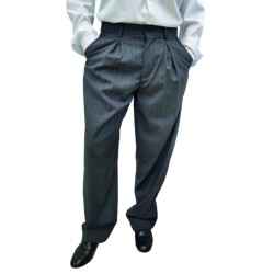 Men's Trousers Jack Mod. 06 Option 4 Pinstripe Anthracite color RossaSpina 1 - WEAR & MORE