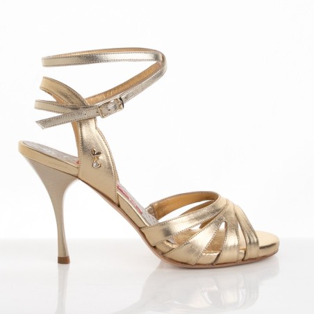 CHIARA PLATINO LAMINATO Tacco 9 cm Tangolera 1 - WEAR & MORE