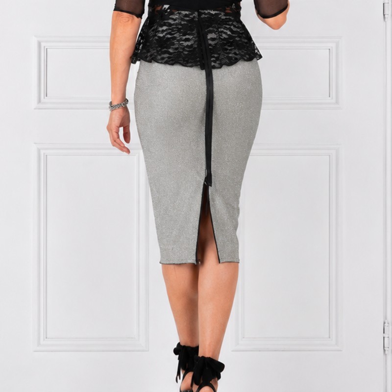 Skirt Tubino Vita Alta Lurex Option 97 | RossaSpina
