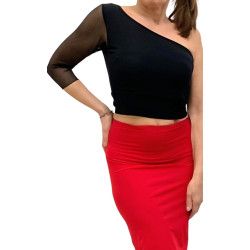 Top Maglietta Monospalla Option 101 RossaSpina 1 - WEAR & MORE 