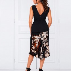 Set Skirt Tubino Longuette Bande Pizzo Option 76 + Top Martina Option 7