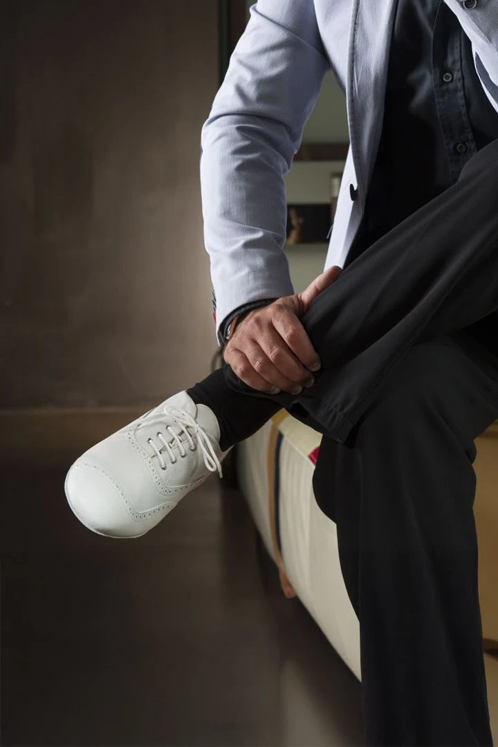 Scarpe da tango uomo eleganti Rossaspina calzature da ballo in pelle